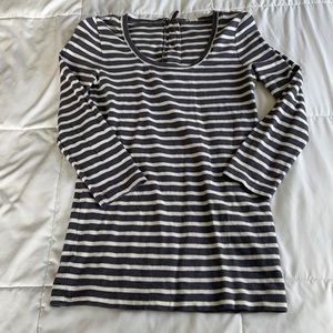 J. Crew striped 3/4 Top